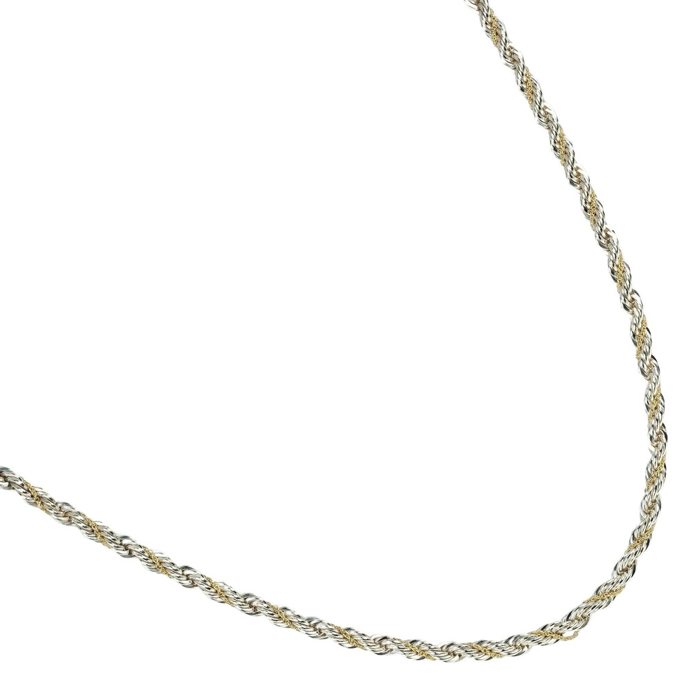 Tiffany Co Twist Combination Necklace Sterling Silver Yellow Gold